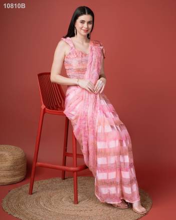 AMOHA 10810 DESIGNER READY MADE SILK SAREE WHOLESALER IN INDIA